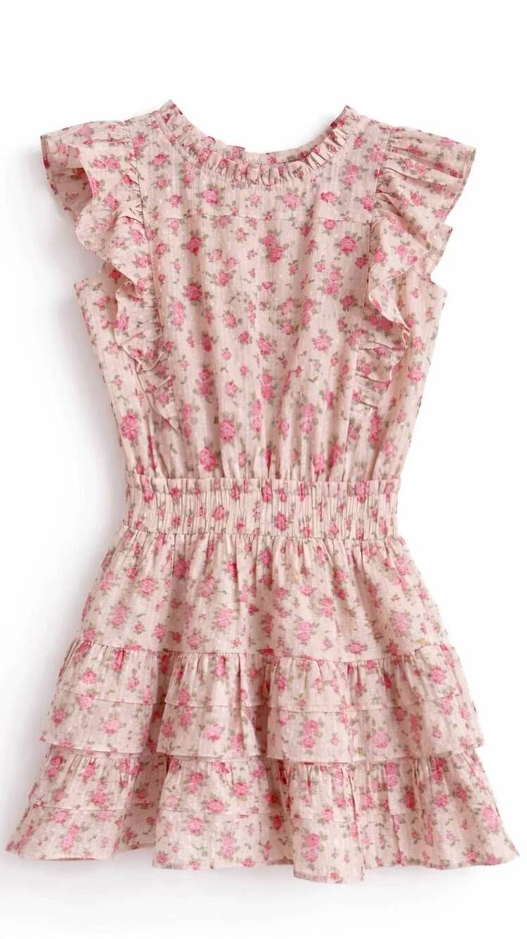 NEW SMALL SHOP girls gustavia dress in petite rose